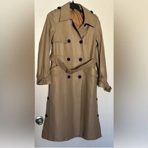 NWOT 100% LEATHER TRENCH COAT